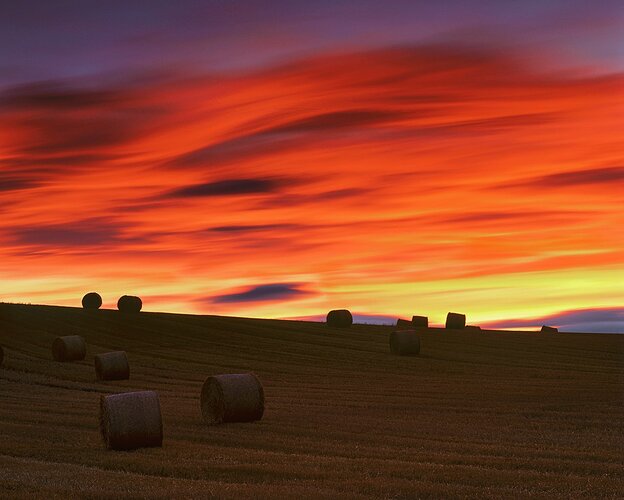 Sunset Straw Bales