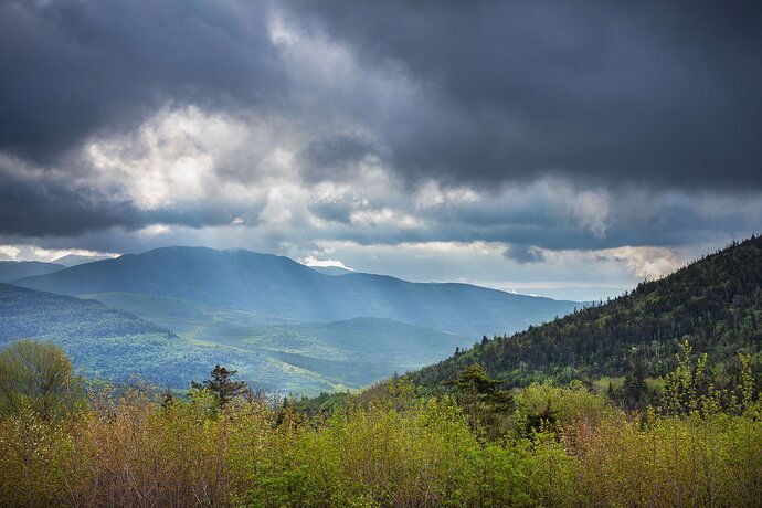 Storm Light Along the Kancamagus in Spring