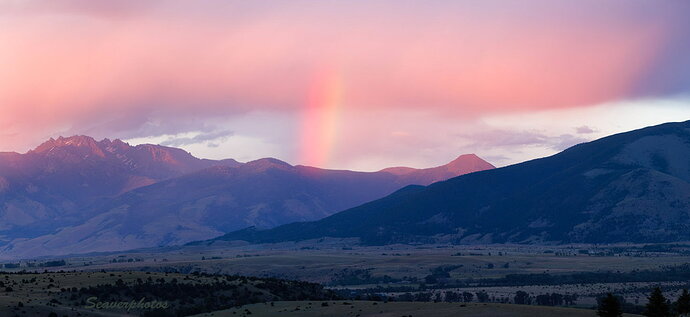 Sunset Rainbow half Pano