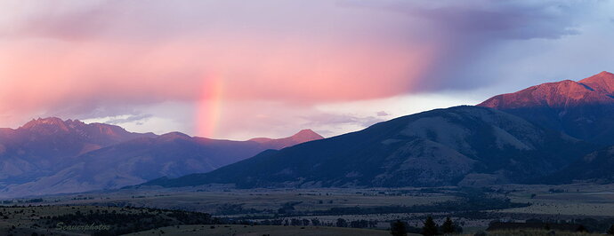 Sunset Rainbow Pano