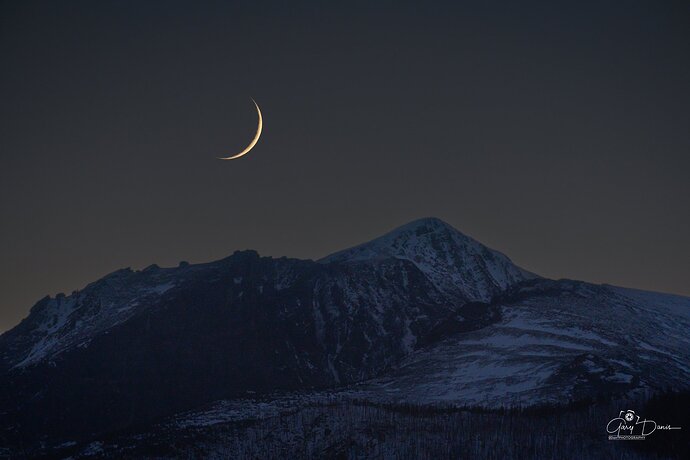 Setting Moon over the Rockies