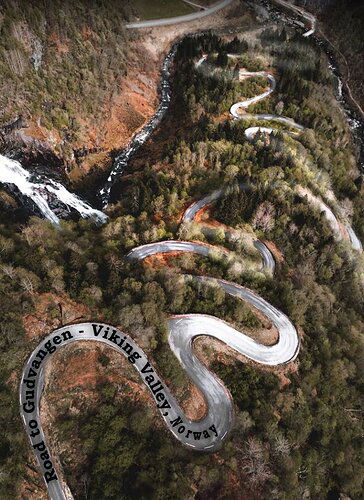 Steep Winding Road Down to Gudvangen and Viking Valley Norway -One Way Bus Route