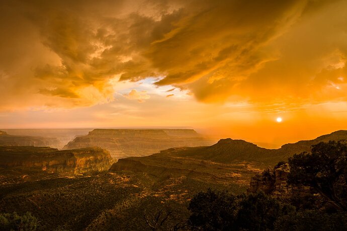 Thunder and Sunset on the North Rim