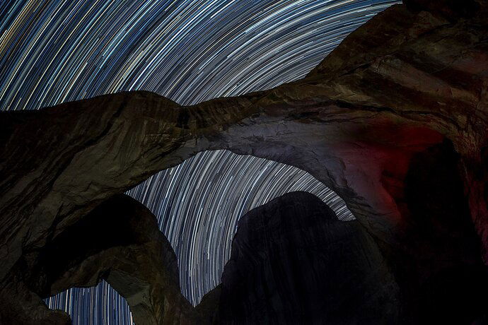 Double Arch Star Trails