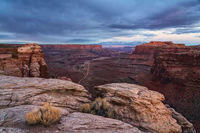 Clouds Over Shafer Canyon at Sunset-2