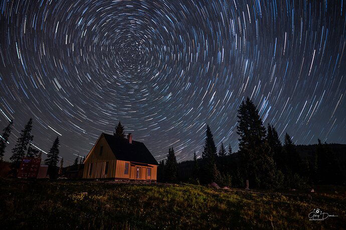 Star Trails over Station Masters Home