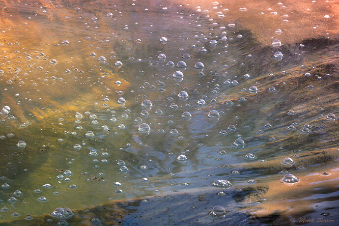 Bubbles on a Hot Spring
