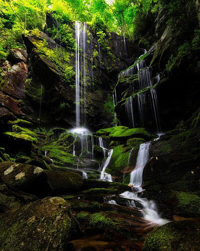 The jagged drops of English Falls