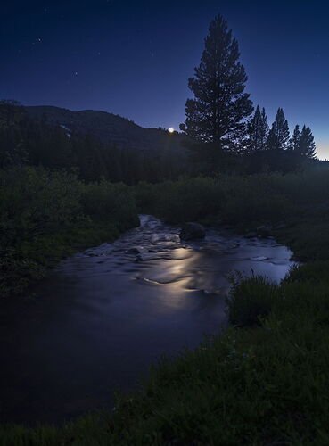 Moonlight on the Truckee River WARMER