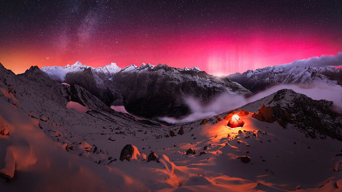 Auroras in Switzerland by Angel Fux